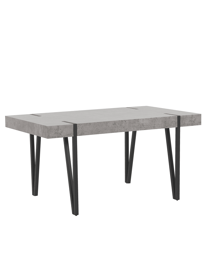 Esszimmertisch ADENA in Grau/Schwarz - (W) 90 x (H) 75 x (L) 150 cm