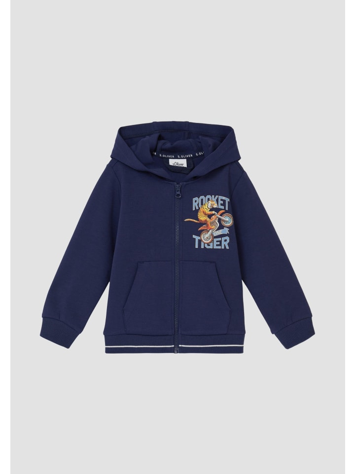 Sweatshirt Jacke in 5836_tiefblau
