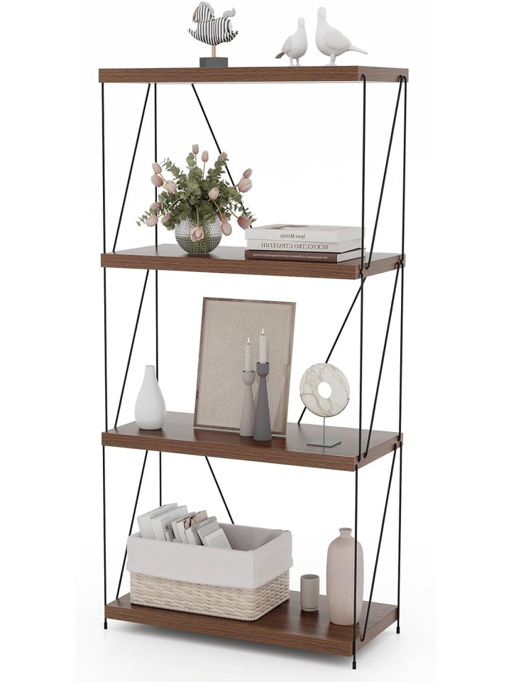 Standregal 4 Ebenen 61x30x105cm in Braun