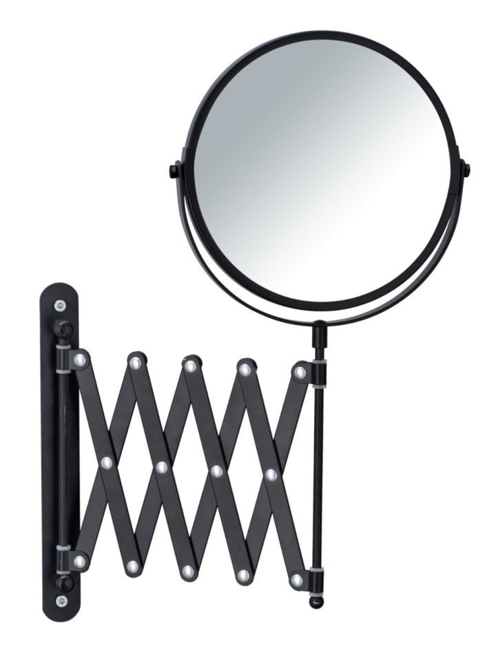 Kosmetik-Wandspiegel Teleskop Exclusiv Schwarz in Schwarz
