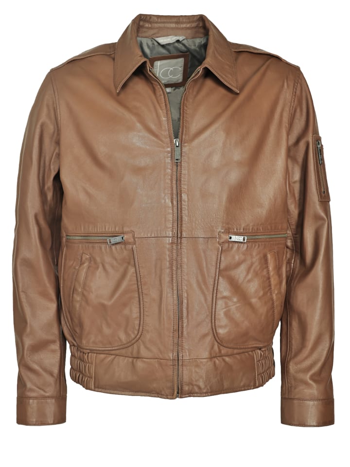 Lederjacke in dunkelbraun