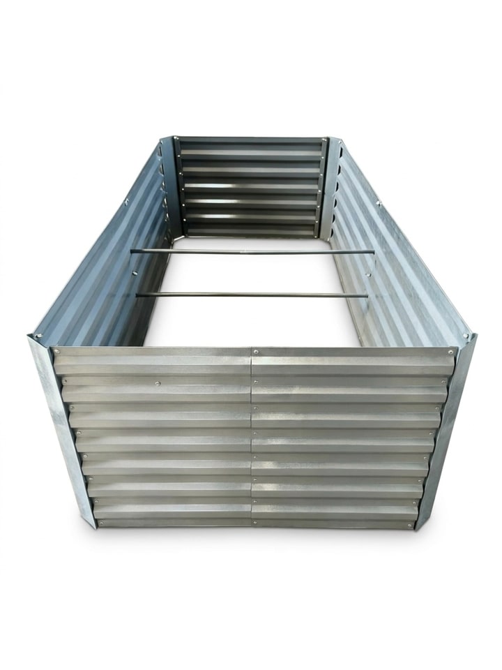 Hochbeet in Silber - (B)200 x (H)60 x (T)100 cm
