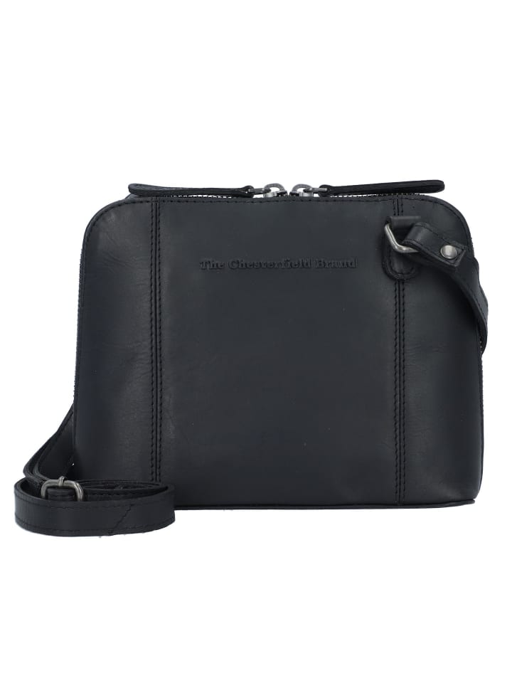 Wax Pull Up Umhängetasche Leder 20.5 cm schwarz