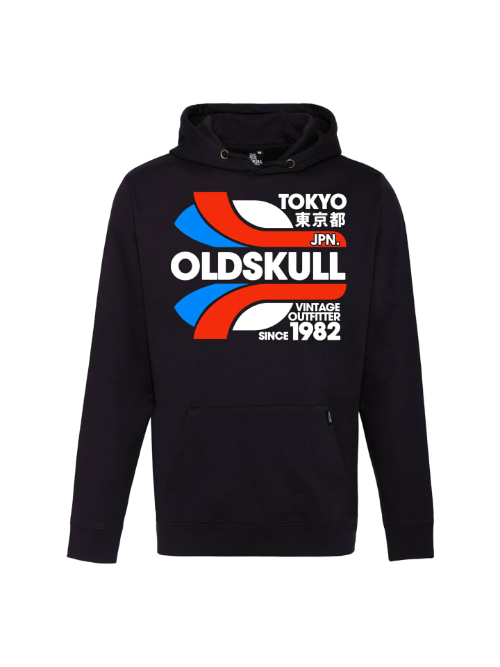 Kapuzensweater Retro Tokyopolis in Black