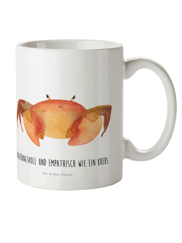 Tasse Sternzeichen Krebs mit Spruch in Weiß