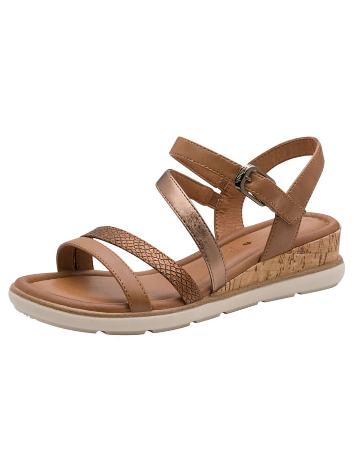 Sandalette in cognac