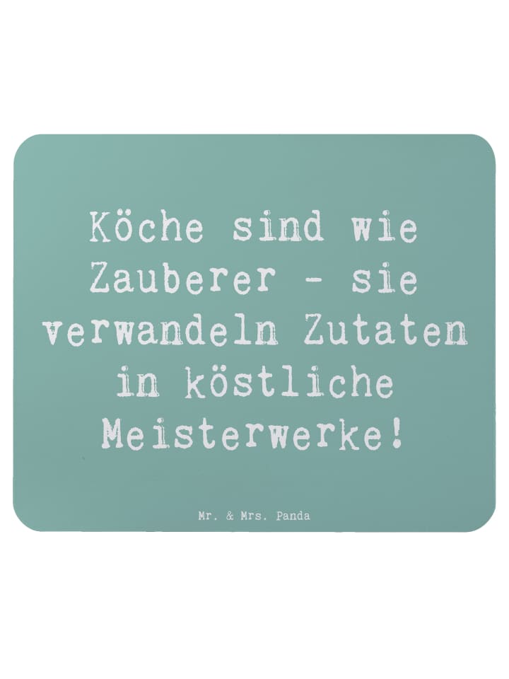 Mouse-Pad Spruch Koch Zauber mit Spruch in Meeresbrise