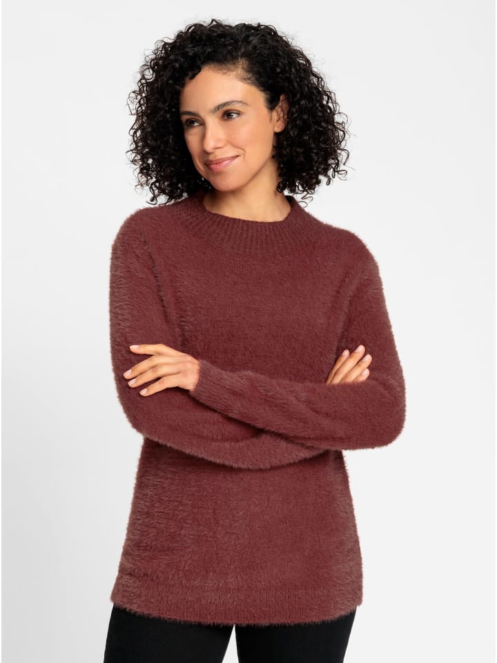 Pullover in rotbraun