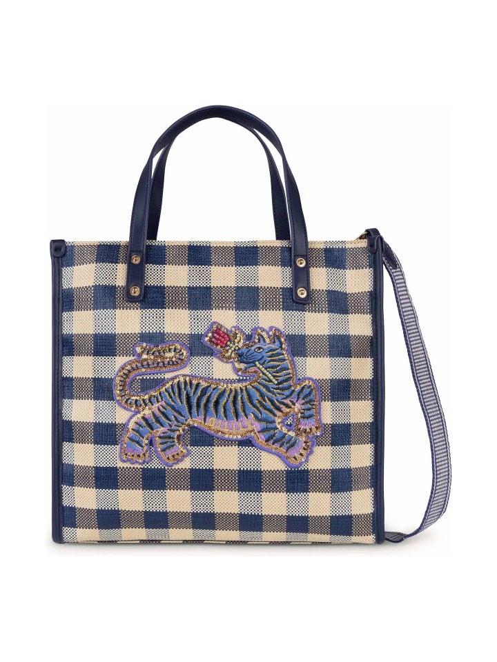 Check Shopper Tasche 30 cm blueprint