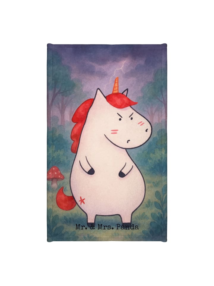 Handtuch Einhorn Wut Design ohne Spruch in Weiß