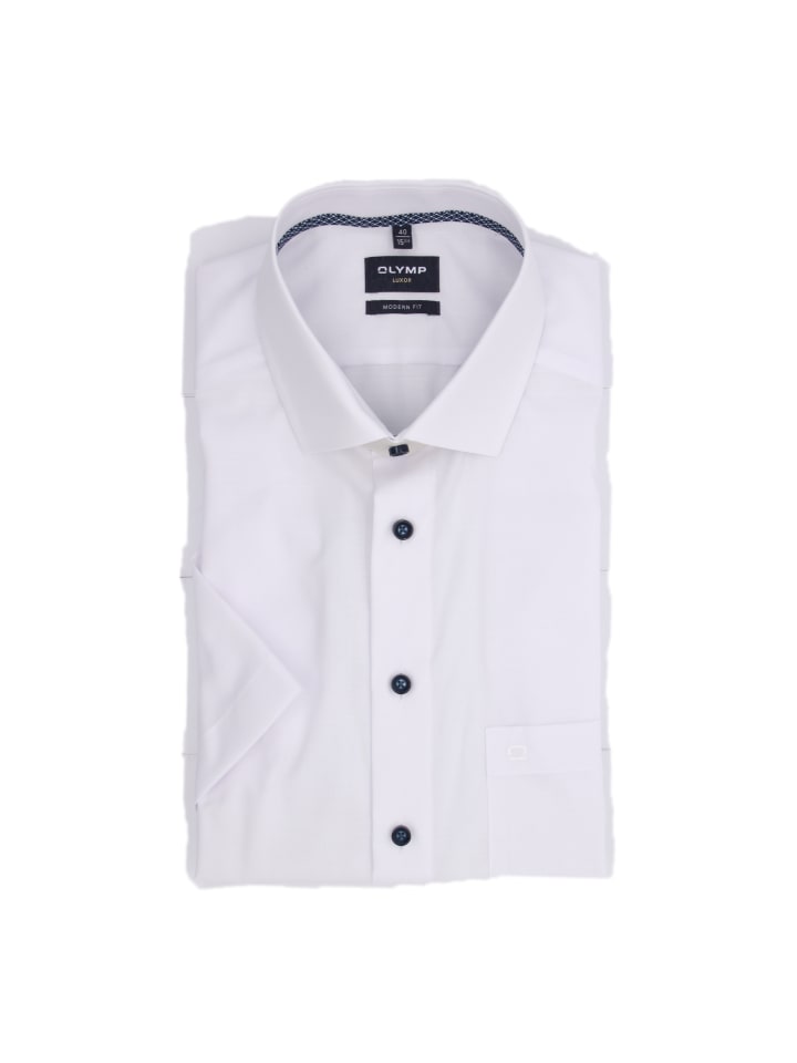 Luxor Hemd Einfarbig in Weiss