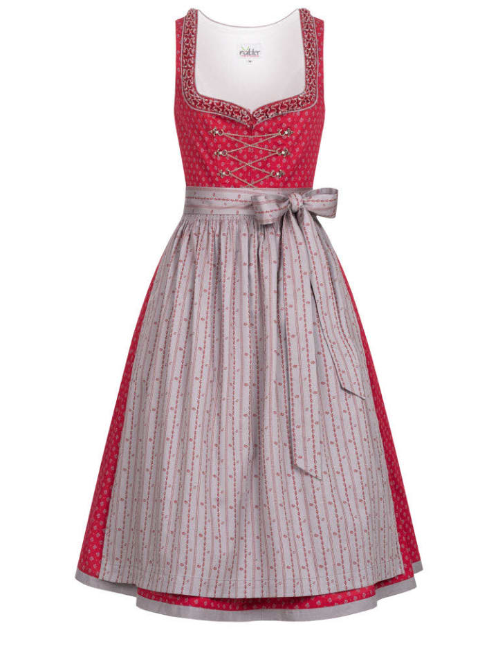 Dirndl midi Terres in Rot