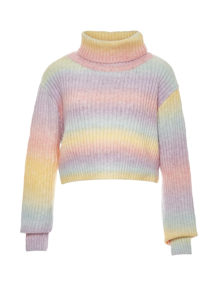 Women Rollkragenpullover in Regenbogen