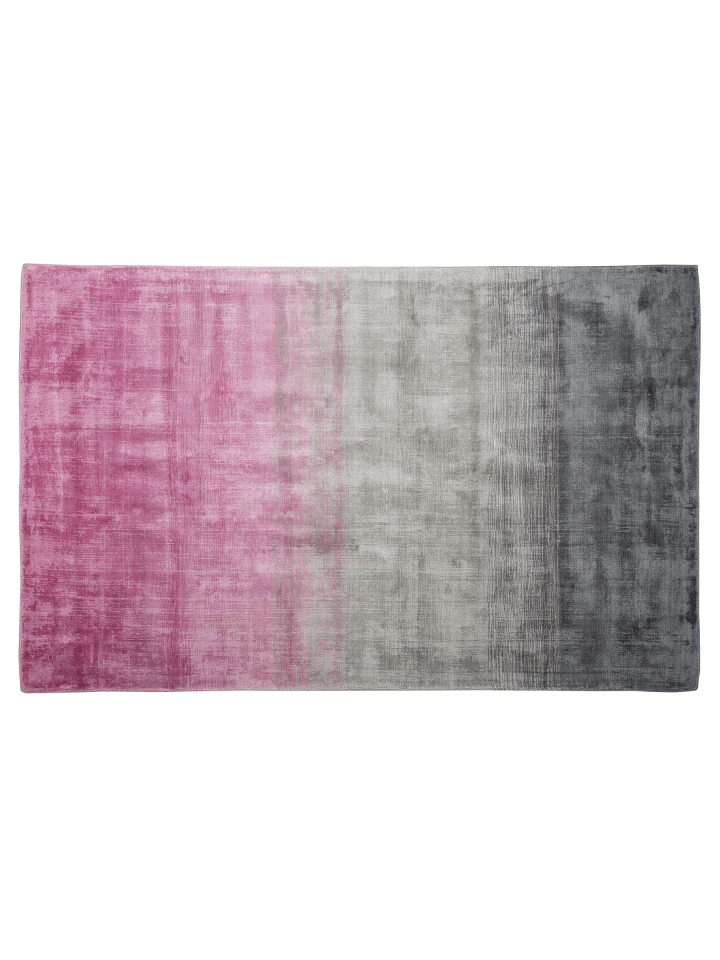 Kurzflor ERCIS in Grau/Rosa - (W) 140 x (H) 1.2 x (L) 200 cm