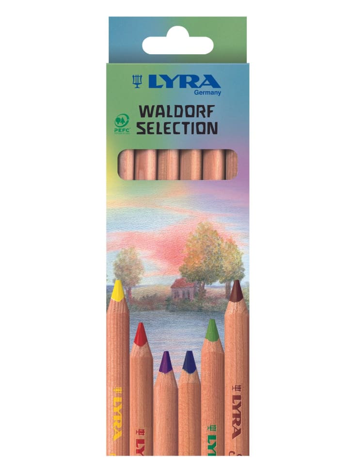Super Ferby Buntstifte Waldorf Selection 6er Pack in natur
