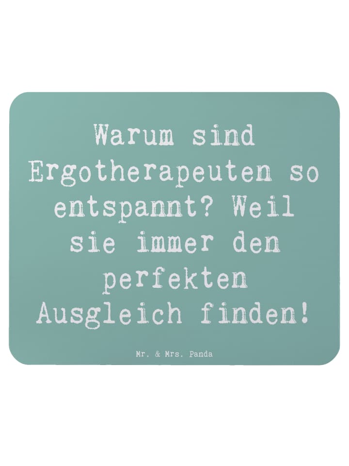 Mousepad Spruch Ergotherapeutin BalanZeichen mit Spruch in Meeresbrise