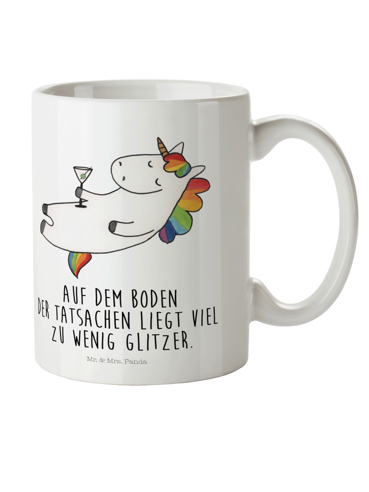 Kinderpott Einhorn Blümchentail mit Spruch in Weiß