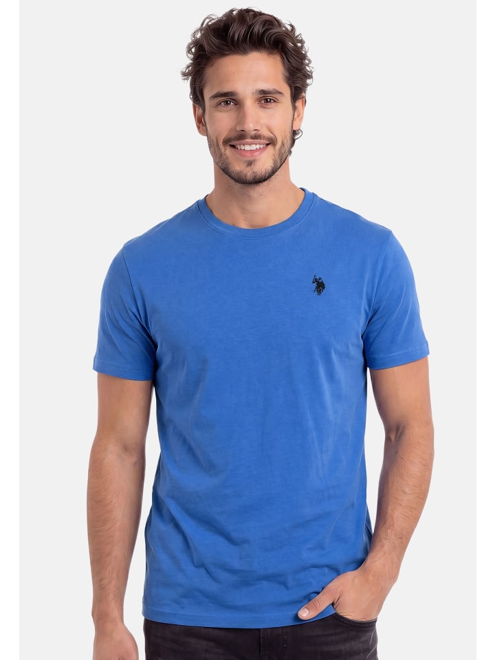 T-Shirt USNaash – Herren Basic Shirt aus 100 % Baumwolle in Kobalt