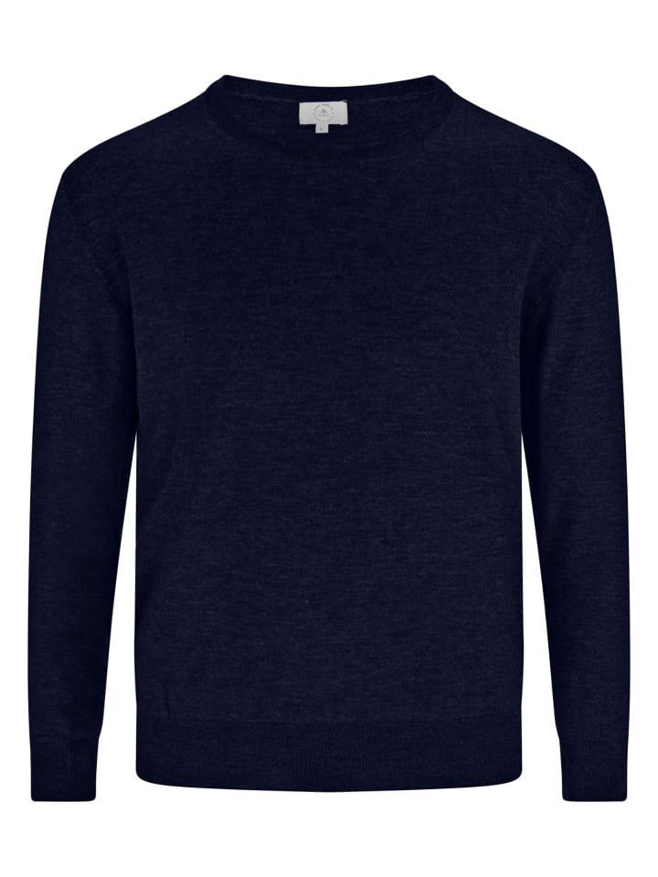 Rundhals Pullover in Marine Blau