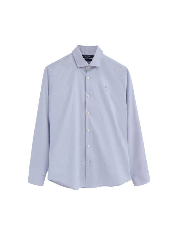 Hemd MAN RIGBY GO POPLIN SLIM IO LONG SLEEVE SLIM FIT in Baby Blau