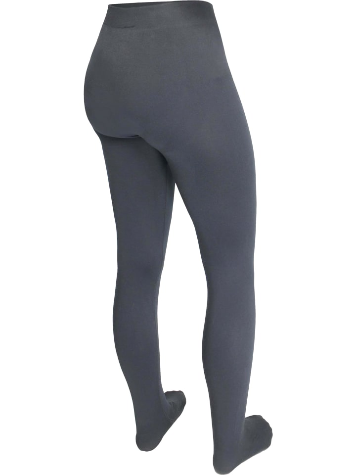 3 Stück Push-Up Thermostrumpfhose in Anthrazit