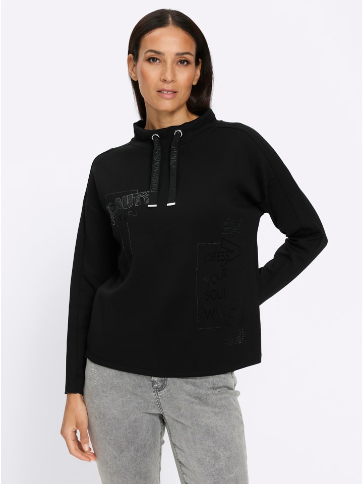 Sweatshirt in schwarz