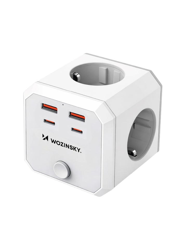 Wozinsky WKZ-4B Power Cube 4x AC 2x USB-A 2x USB-C PD 20 W 4000 W