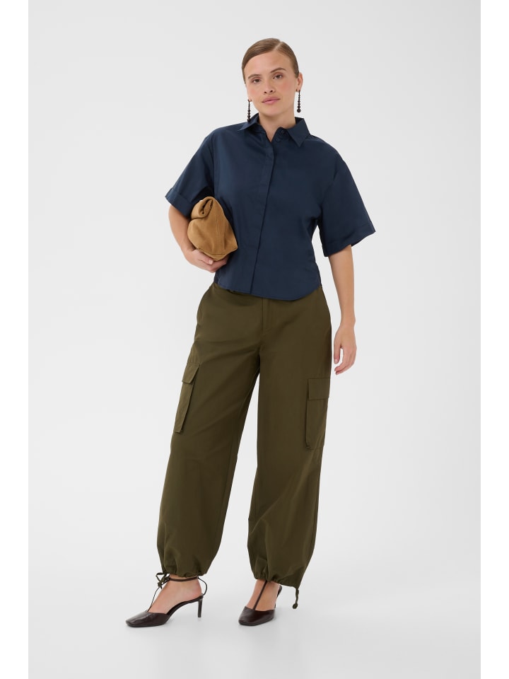 Kurzarmhemd CUdaiva Loose fit in Blue Iris