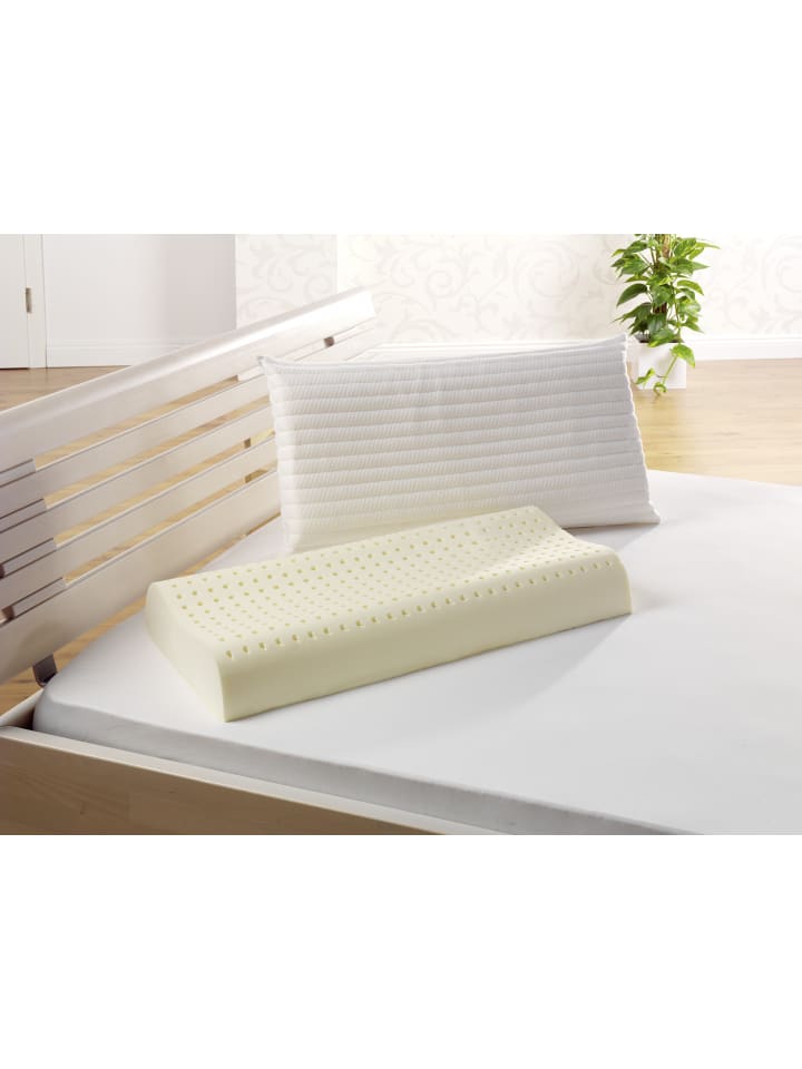 Medisan Sleep & Care Nackenstützkissen Latex in weiss