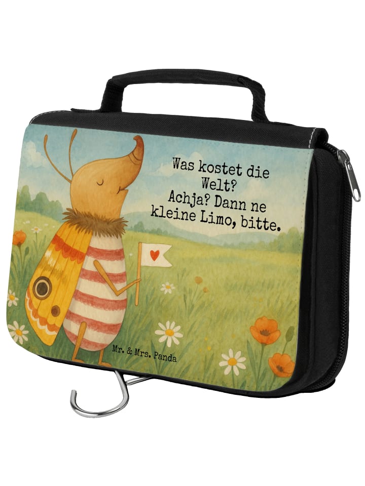 Kosmetiktasche Nachtfalter Fähnchen Design mit ... in Weiß
