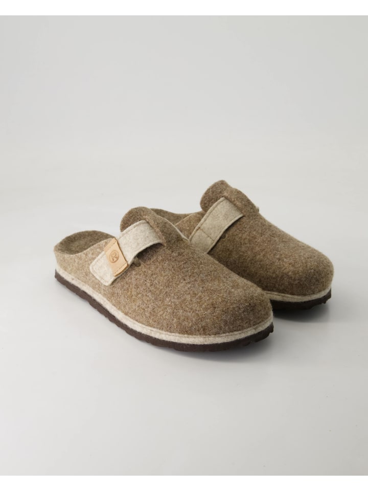 Offene Hausschuhe in Beige