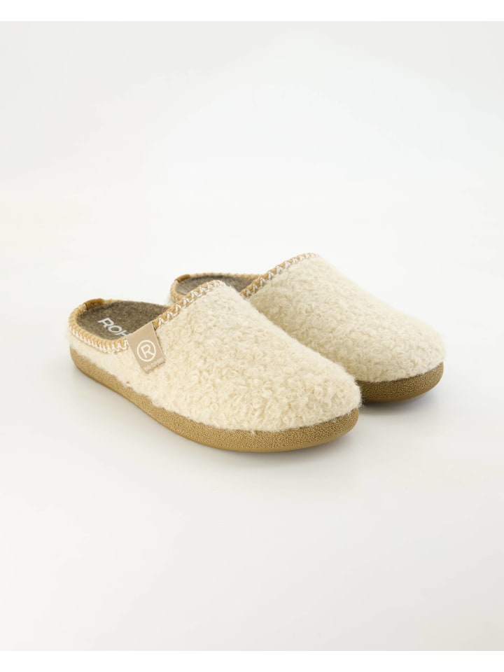 Geschlossene Hausschuhe in Beige