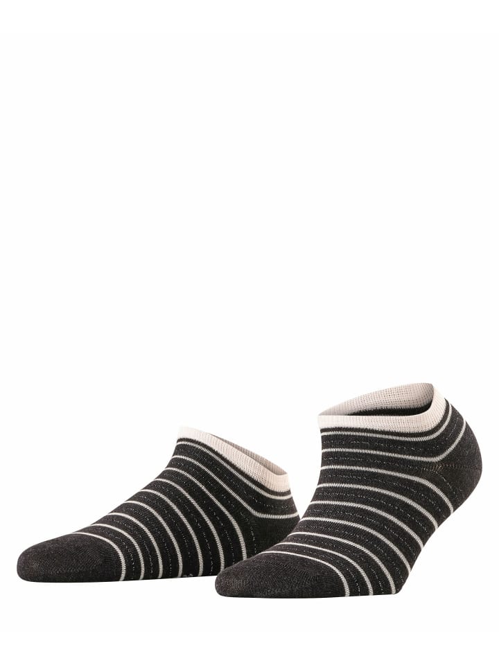 Sneakersocken Stripe Shimmer in Anthra mel