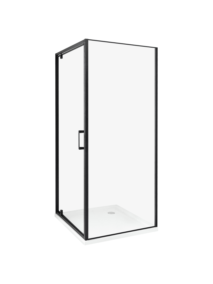 Duschkabine DARLI in Transparent/Schwarz - (W) 80 x (H) 185 x (L) 80 cm