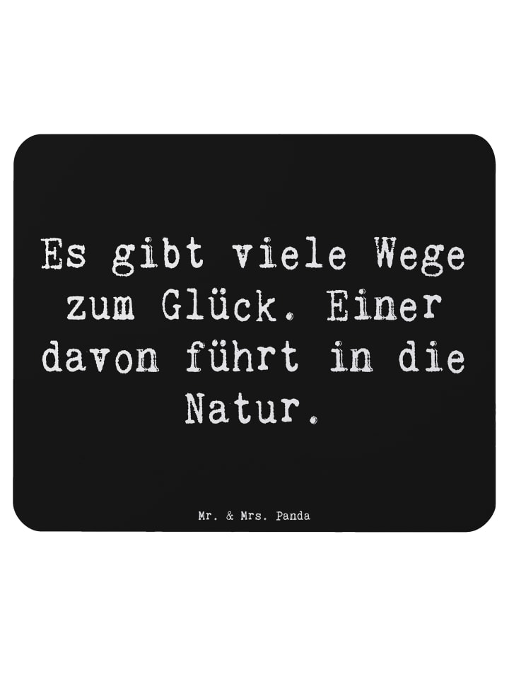 Mouse Pad Spruch Geborgenheit Natur mit Spruch in Schwarz