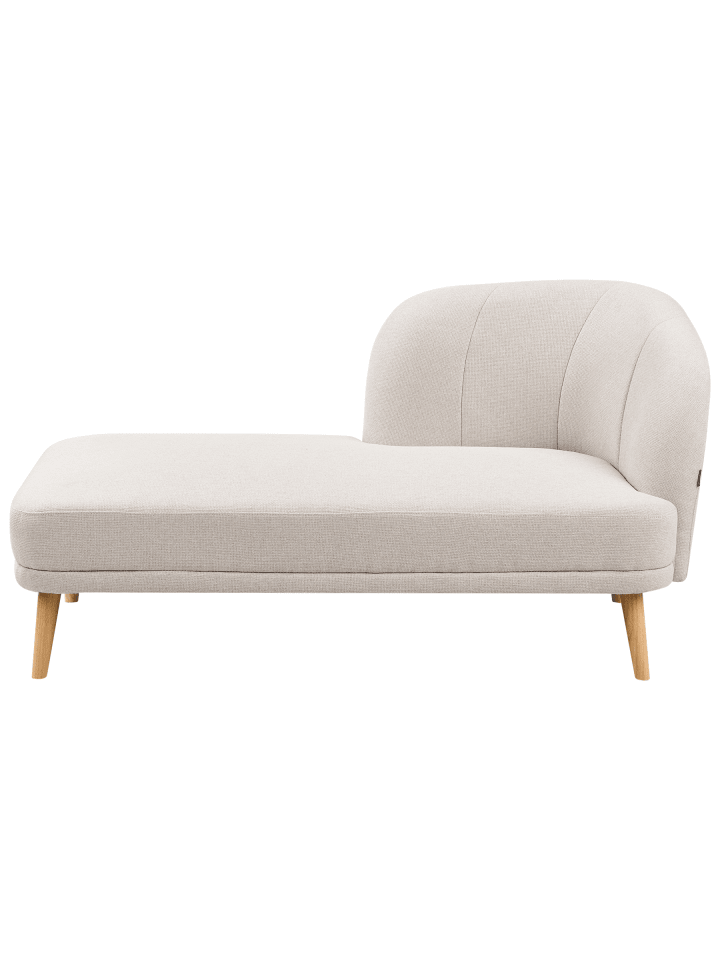 Chaiselongue TANLAY in Beige/Braun - (W) 74 x (H) 78 x (L) 153 cm rechtsseitig