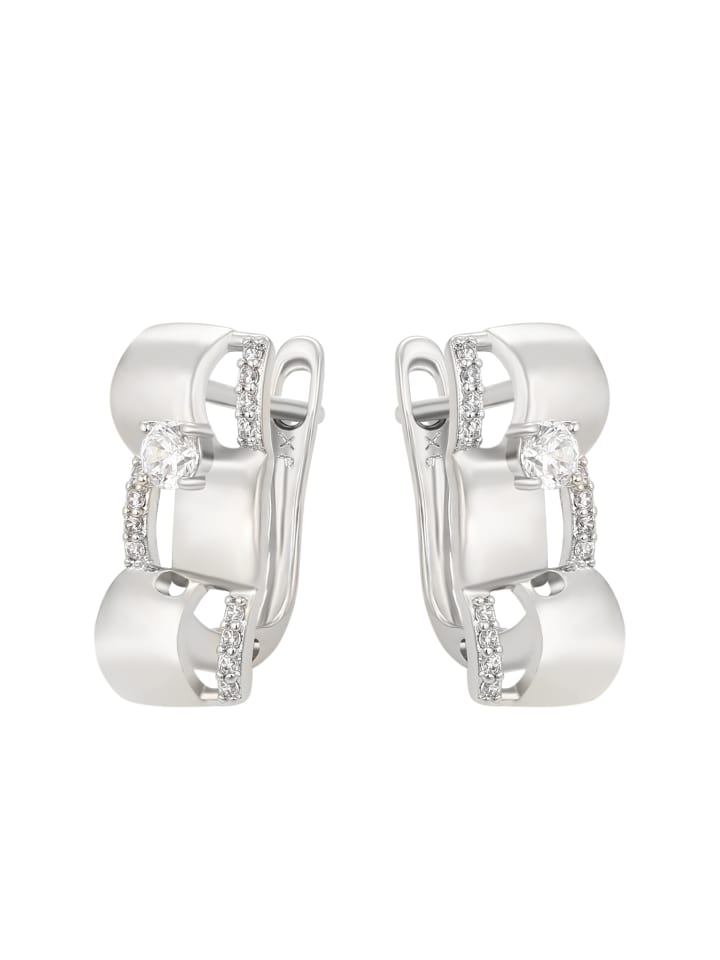 Women Huggie Earrings in Silver