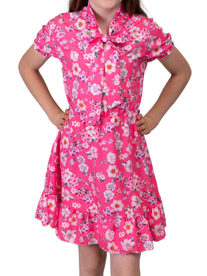 Kleid in Pink - Weiß