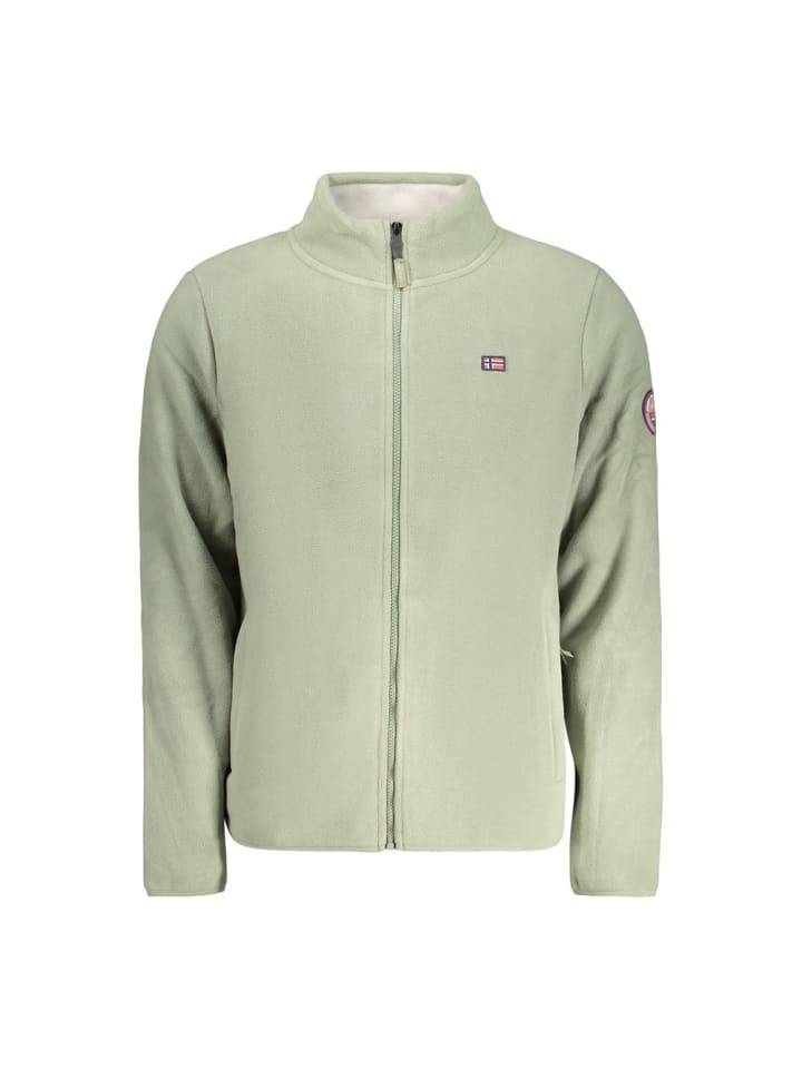 Grün Polyester Herren Sweatjacke