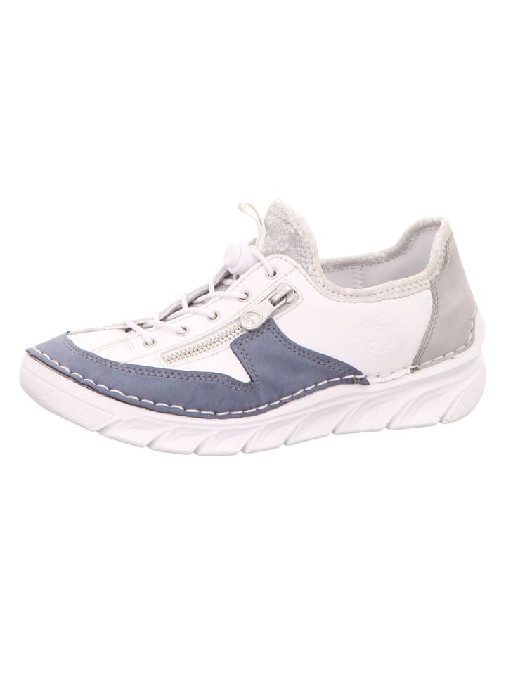 Halbschuh in jeans/weiss/cement/silverflowe