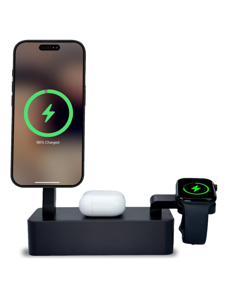 Alldock Smartboost Black, Ladegerät für iPhone, Airpods und Apple Watch