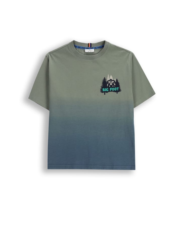 Baumwoll-T-Shirt mit kurzen Ärmeln in grün