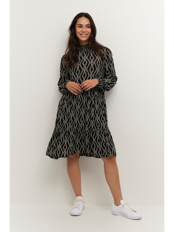Kleid KArikka Loose fit in Black/Chalk Print