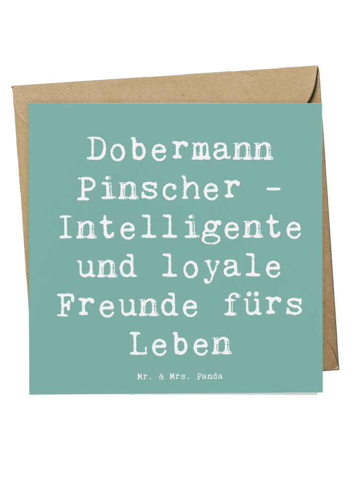 Deluxe Karte Spruch Dobermann Pinscher Freund m... in Meeresbrise