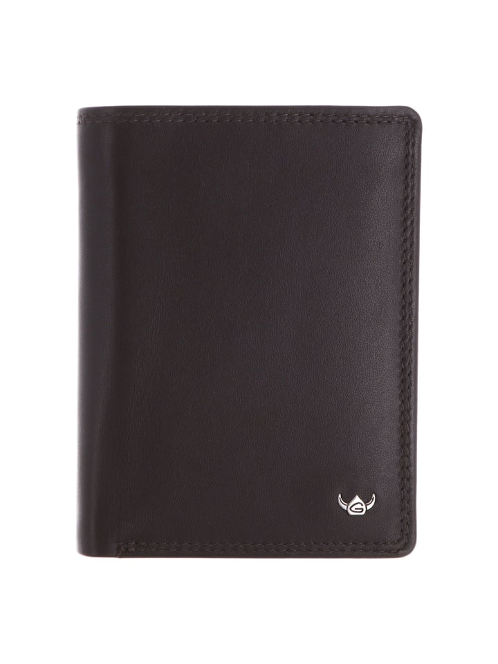 Polo Geldbörse RFID Schutz Leder 12 cm dunkelbraun