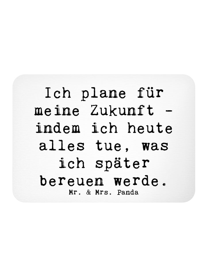 haftmagnet Spruch Lebensziele und Abenteuer mit... in Weiß