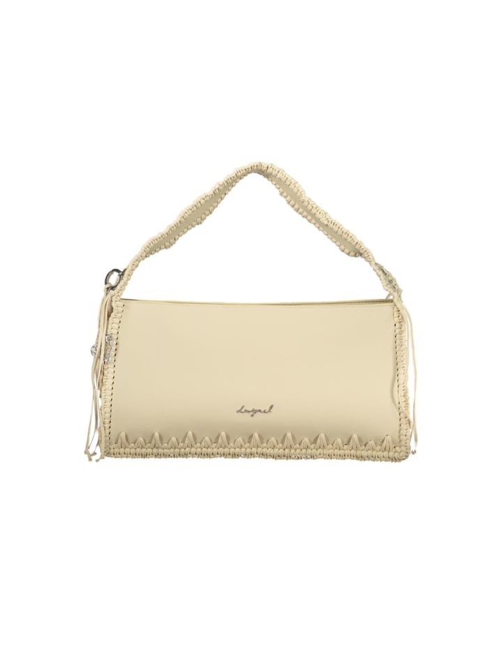 Beige Polyurethan Damen Handtasche