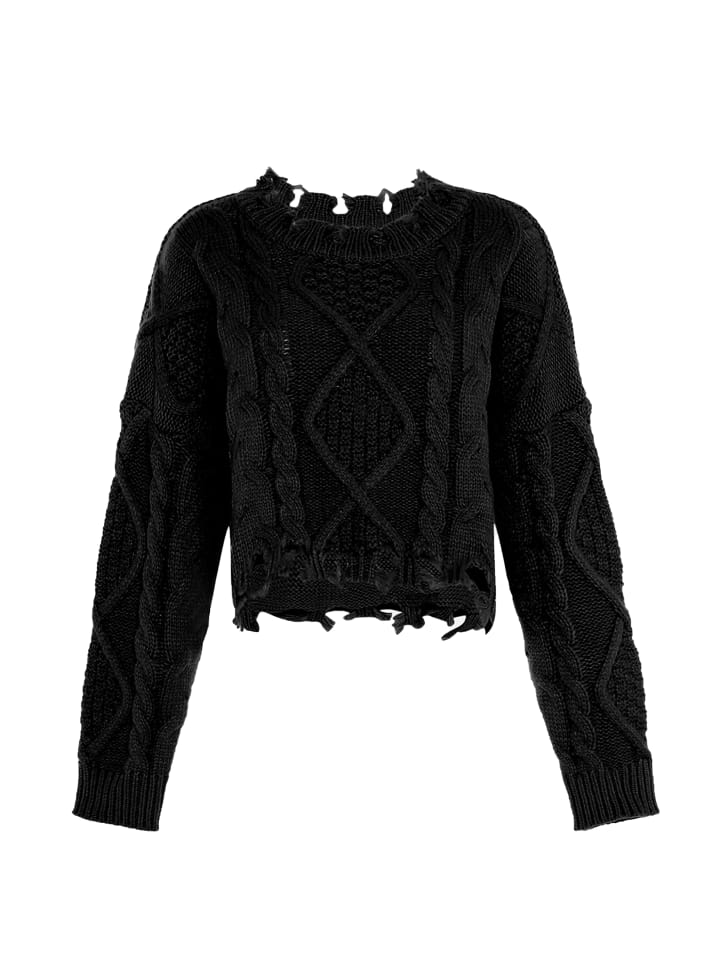 Damen Strickpullover in SCHWARZ