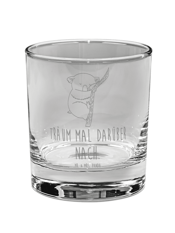 Whisky Glas Koalabär mit Spruch in Transparent