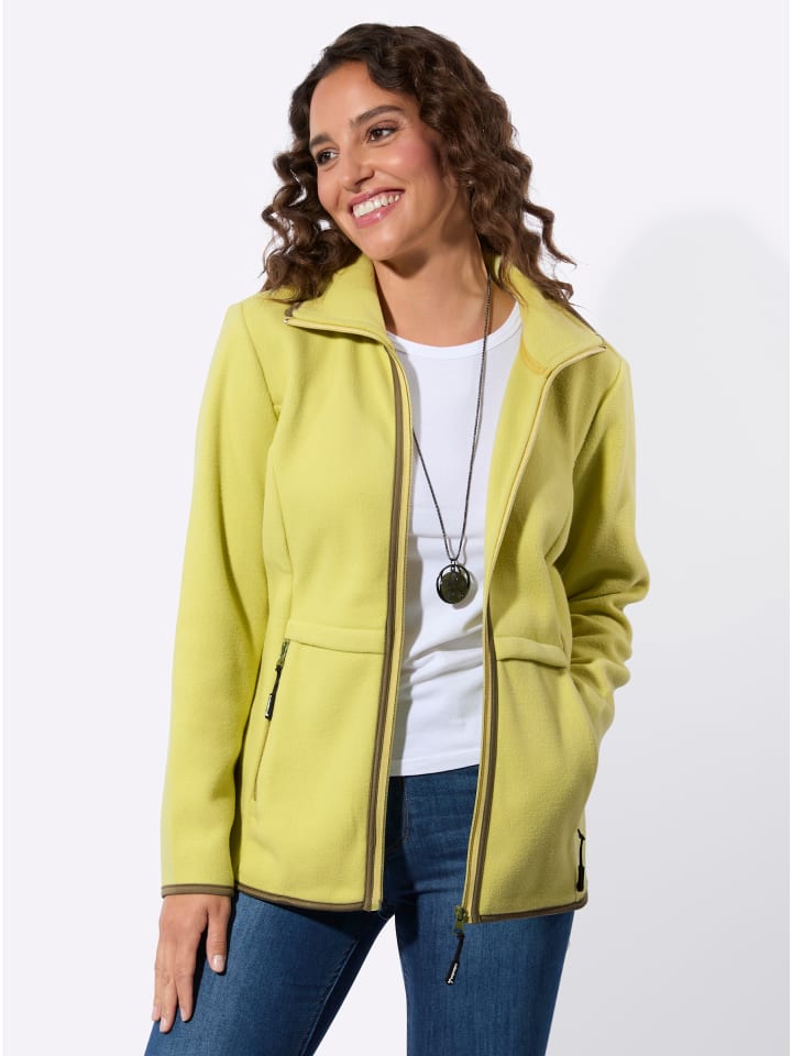 Fleece-Jacke in lindgrün